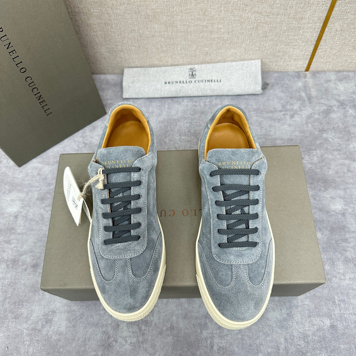 Blue Suede Cupsole Low-Top - Men's