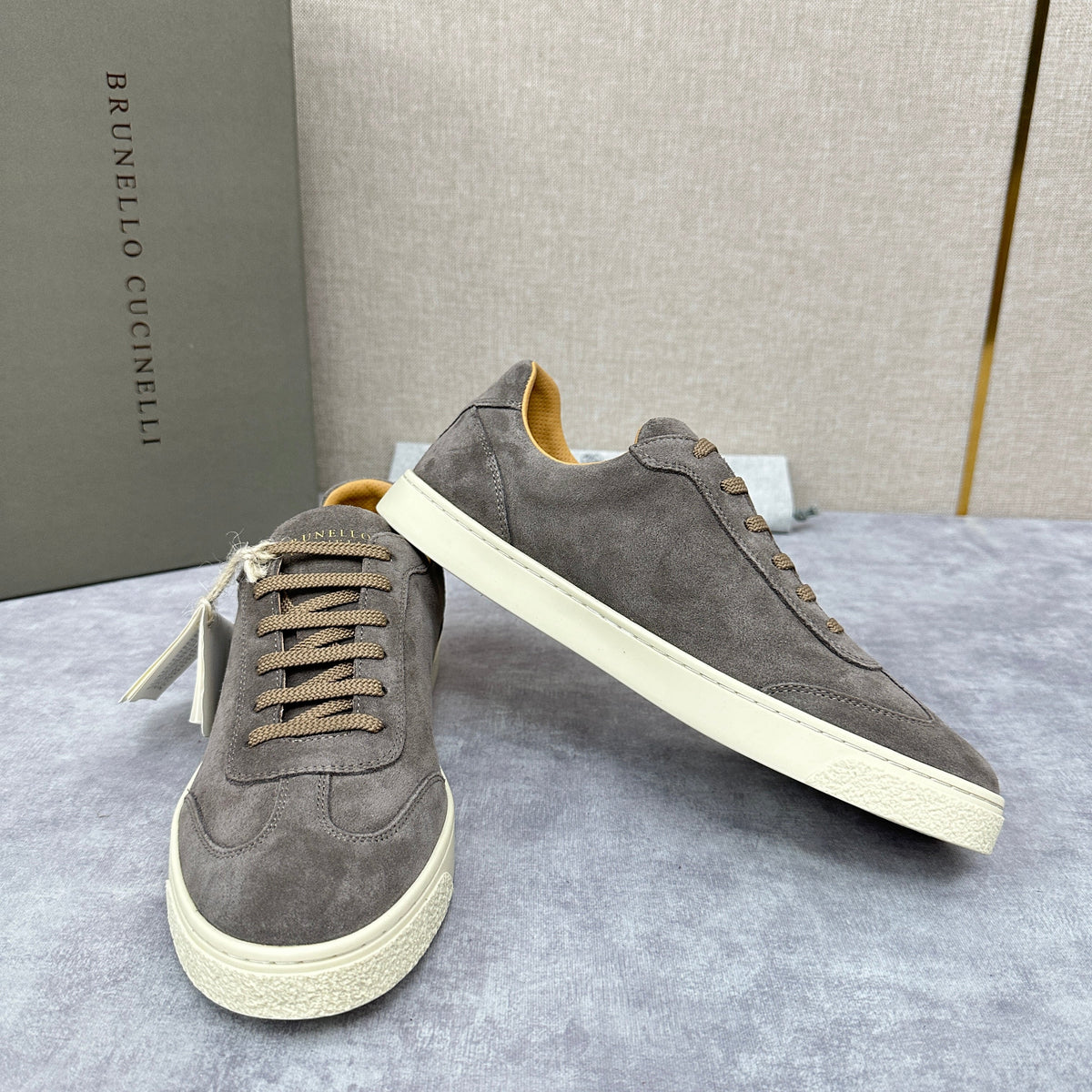 Blue Suede Cupsole Low-Top - Men's
