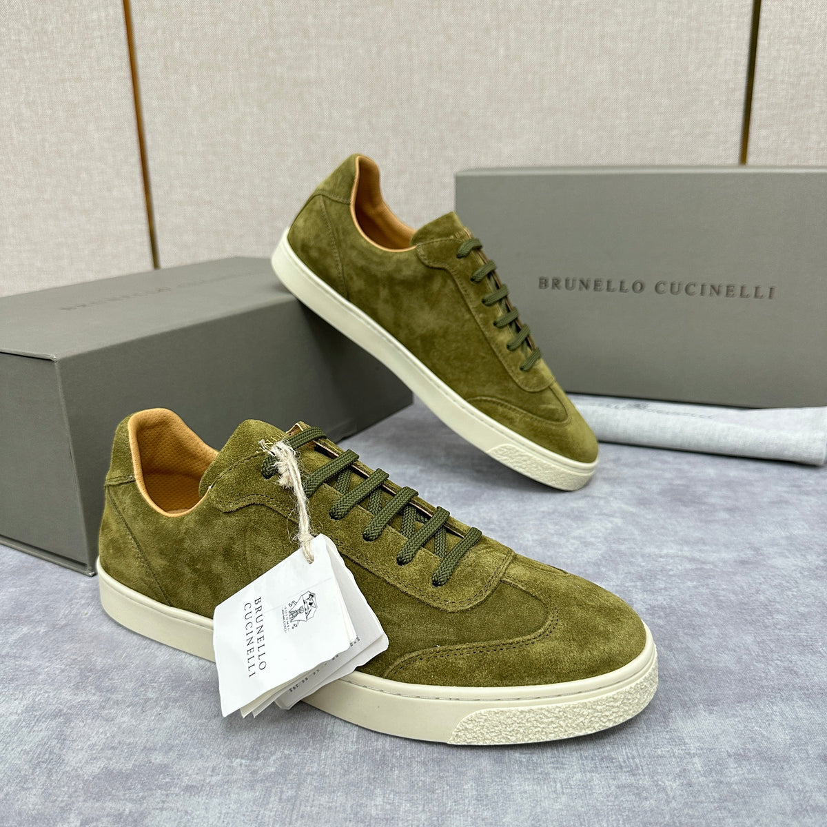 Blue Suede Cupsole Low-Top - Men's