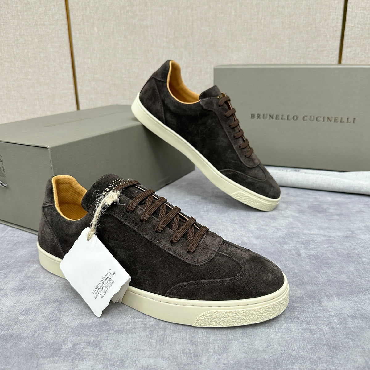 Blue Suede Cupsole Low-Top - Men's