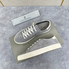 Grey Suede Cupsole Low-Top - Men's