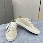 Grey Suede Cupsole Low-Top - Men's