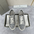 Grey Suede Cupsole Low-Top - Men's