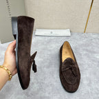 Beige Suede Tassel Loafer - Men's