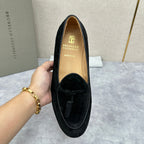 Grey Suede Tassel Loafer - Men's