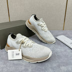 Cream Knit Contrast Sole Runner - Men's