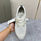 Cream Knit Contrast Sole Runner - Men's