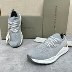 Cream Knit Contrast Sole Runner - Men's