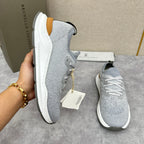 Cream Knit Contrast Sole Runner - Men's
