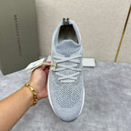 Cream Knit Contrast Sole Runner - Men's