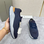 Cream Knit Contrast Sole Runner - Men's