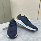 Cream Knit Contrast Sole Runner - Men's
