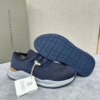 Cream Knit Contrast Sole Runner - Men's