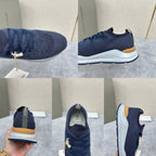 Cream Knit Contrast Sole Runner - Men's