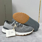 Grey Wool Lug-Sole Runner - Men's