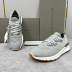 Grey Wool Lug-Sole Runner - Men's