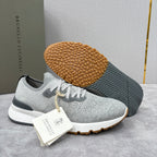 Grey Wool Lug-Sole Runner - Men's