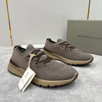 Grey Knit Lug-Sole Runner - Men's
