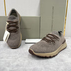Grey Knit Lug-Sole Runner - Men's