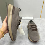 Grey Knit Lug-Sole Runner - Men's