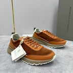 Olive Suede Panelled Runner - Men's