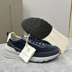 Olive Suede Panelled Runner - Men's