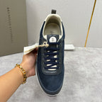 Olive Suede Panelled Runner - Men's