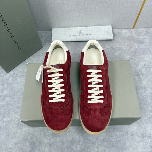 Navy Suede Cupsole Low-Top - Men's