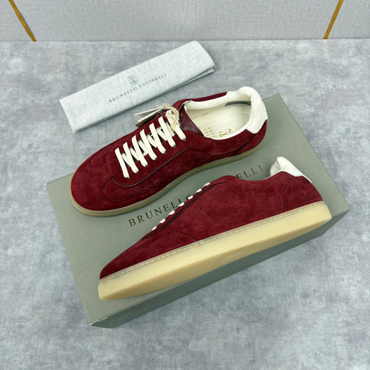 Navy Suede Cupsole Low-Top - Men's