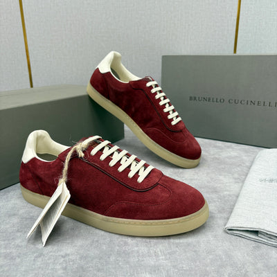 Navy Suede Cupsole Low-Top - Men's