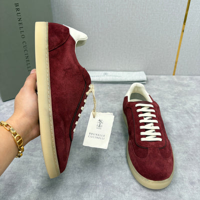 Navy Suede Cupsole Low-Top - Men's