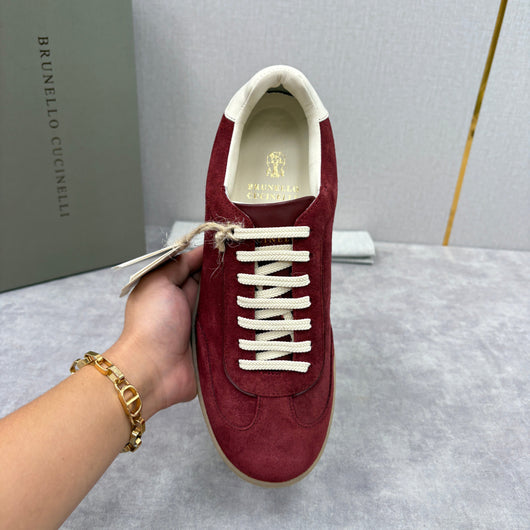Navy Suede Cupsole Low-Top - Men's