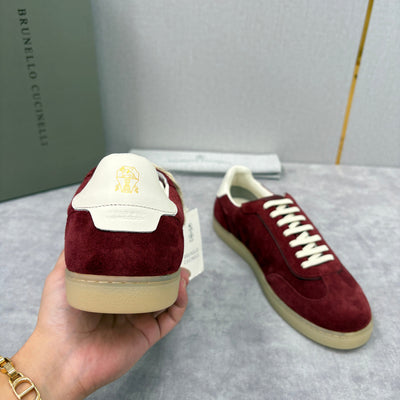 Navy Suede Cupsole Low-Top - Men's