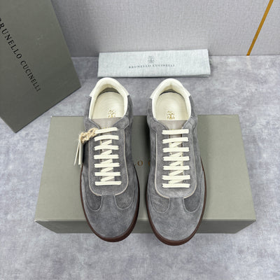 Navy Suede Cupsole Low-Top - Men's
