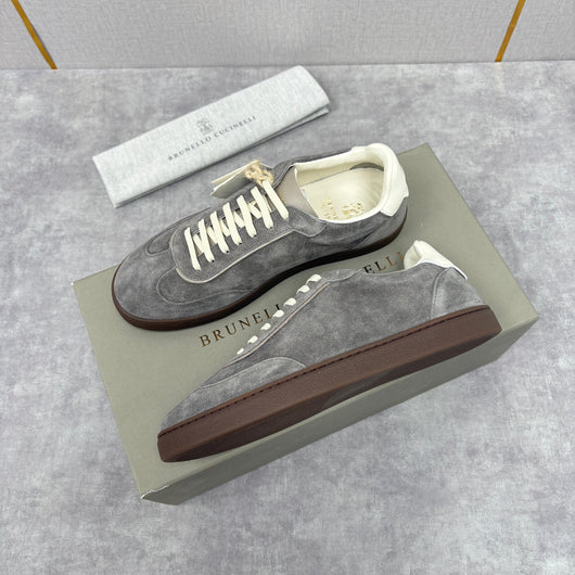 Navy Suede Cupsole Low-Top - Men's