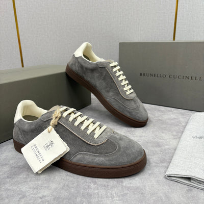 Navy Suede Cupsole Low-Top - Men's