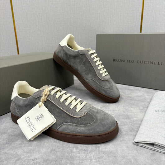 Navy Suede Cupsole Low-Top - Men's