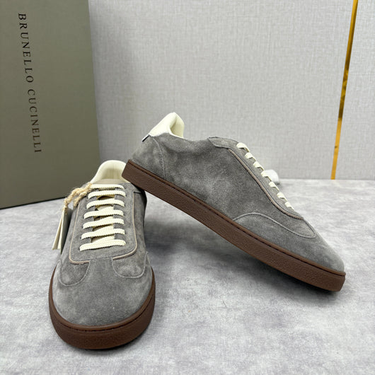 Navy Suede Cupsole Low-Top - Men's