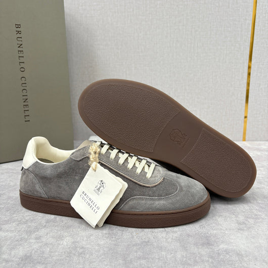 Navy Suede Cupsole Low-Top - Men's