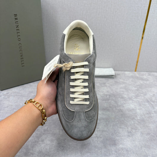 Navy Suede Cupsole Low-Top - Men's