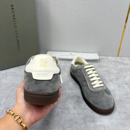 Navy Suede Cupsole Low-Top - Men's