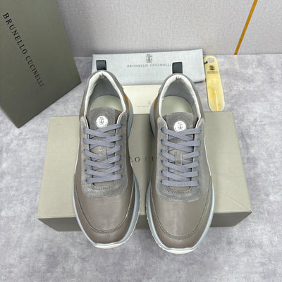 Grey Nylon Lug-Sole Runner - Men's