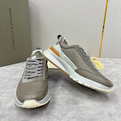 Grey Nylon Lug-Sole Runner - Men's