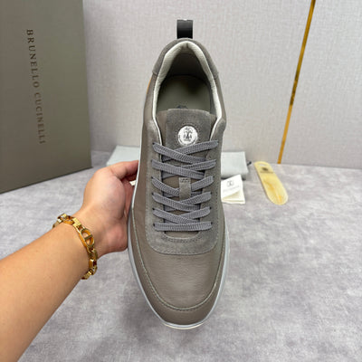 Grey Nylon Lug-Sole Runner - Men's