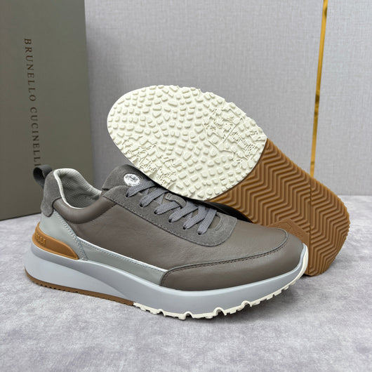 Grey Nylon Lug-Sole Runner - Men's