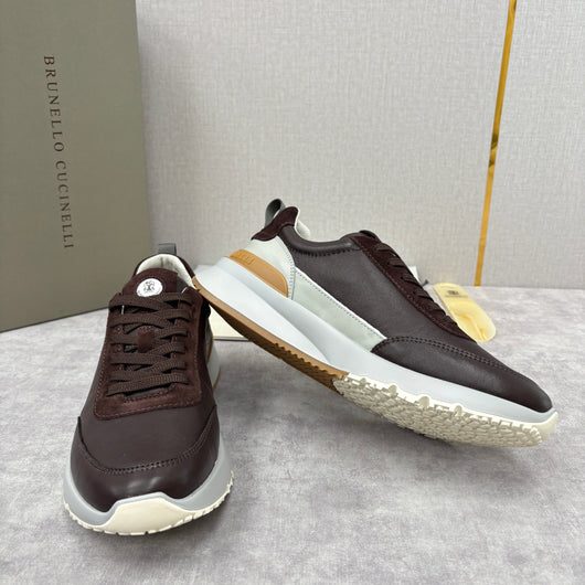 Grey Nylon Lug-Sole Runner - Men's