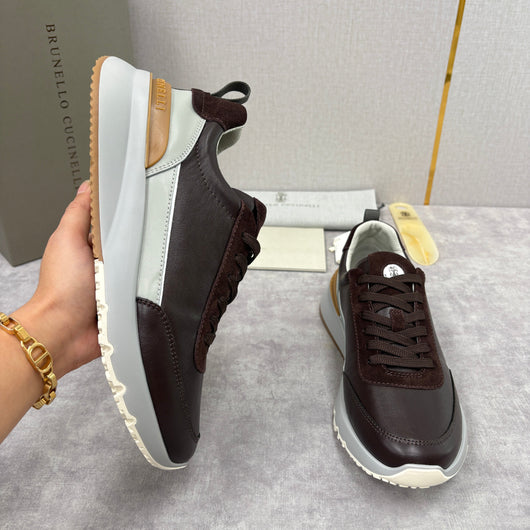 Grey Nylon Lug-Sole Runner - Men's