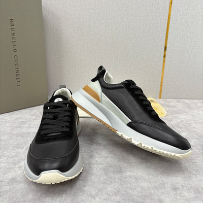 Grey Nylon Lug-Sole Runner - Men's