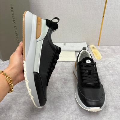 Grey Nylon Lug-Sole Runner - Men's