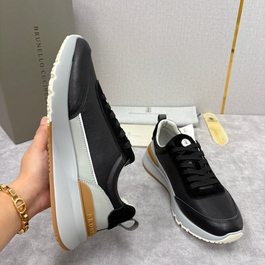Grey Nylon Lug-Sole Runner - Men's